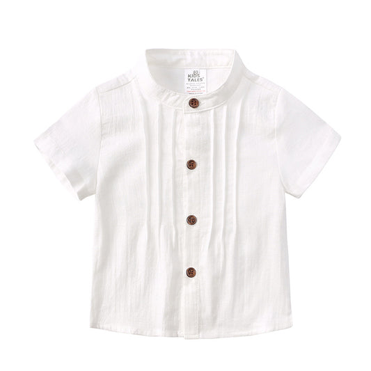 Baby Boy First Birthday Outfit - British Style 2-Piece Cotton Linen Suit for Christening, Baptism, Photo Shoot (1-3 Years)