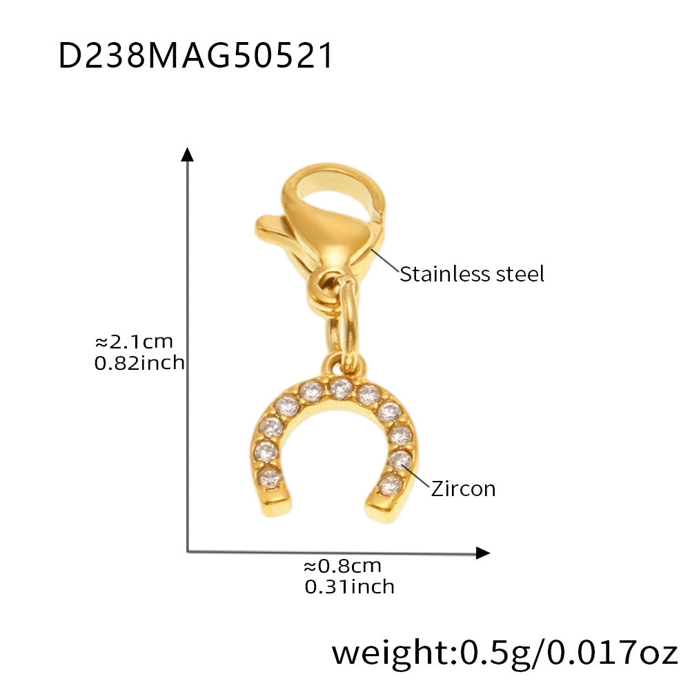 OMAIKA 5A Zircon Multi-element DIY Bracelet fashion European and American Anklet Stainless Steel Furnace Vacuum Electroplating Jewelry