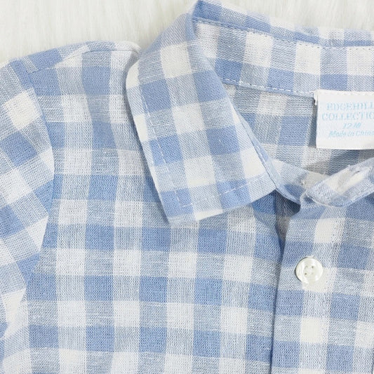 Baby Boy Linen-Cotton Shirt and Shorts Set - Breathable 2-Piece Outfit for Spring & Summer (12-24 Months)