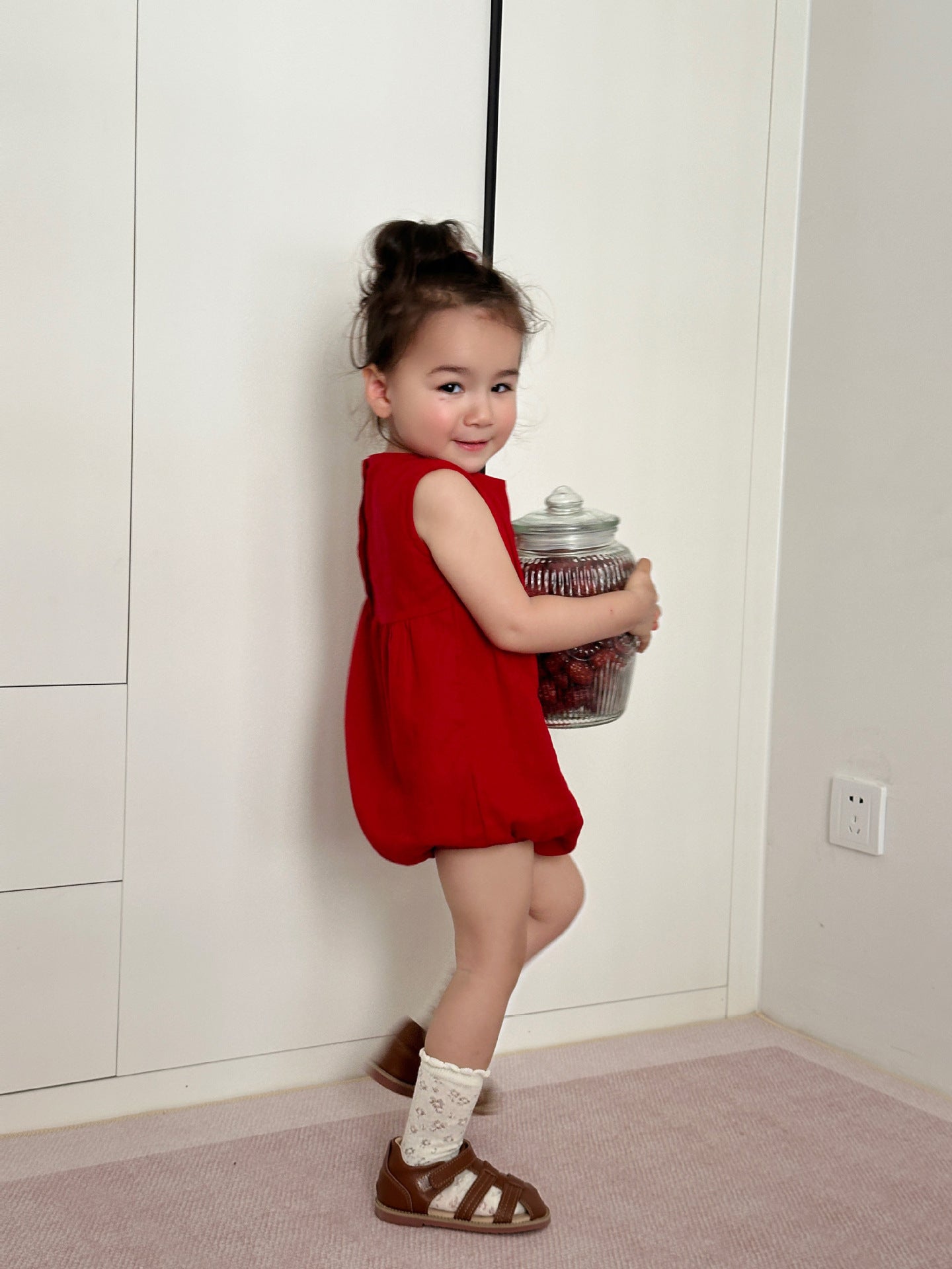 Panda Embroidery Baby Romper - 100% Linen Sleeveless Bodysuit for First Birthday & Photo Shoots (0-2 Years)