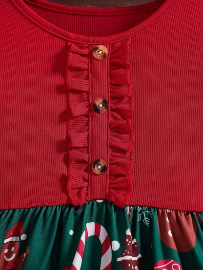 Girls Christmas Dress 2025 Floral Sleeveless Dress - Korean Style Princess Party Gown