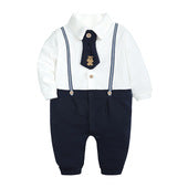 Baby Boy First Birthday Outfit - British Style 2-Piece Cotton Linen Suit for Christening, Baptism, Photo Shoot (1-3 Years)