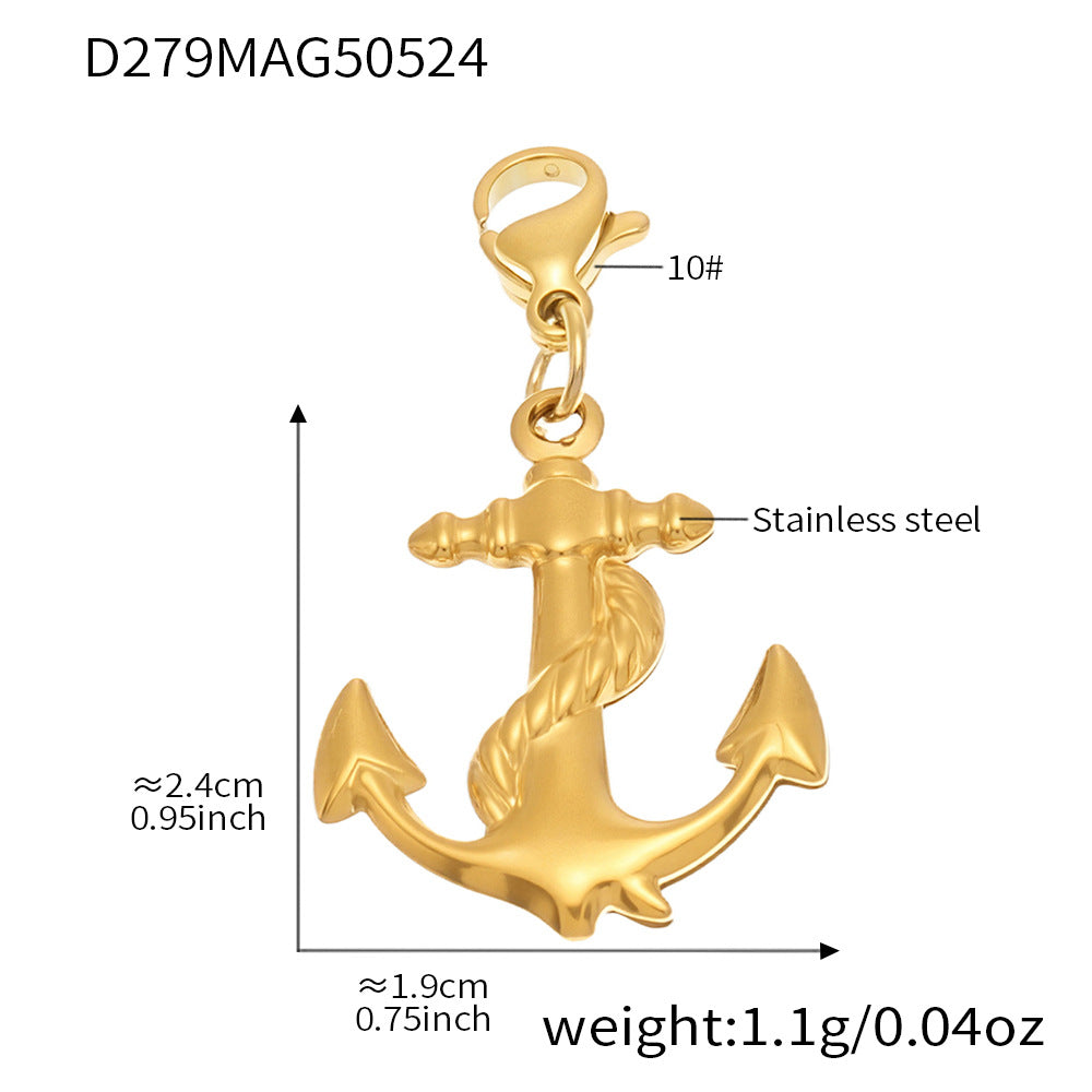 OMAIKA 5A Zircon Multi-element DIY Bracelet fashion European and American Anklet Stainless Steel Furnace Vacuum Electroplating Jewelry