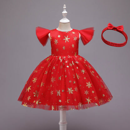 Girls Halloween Christmas Party Dress - Princess Gown Costume for Special Occasions