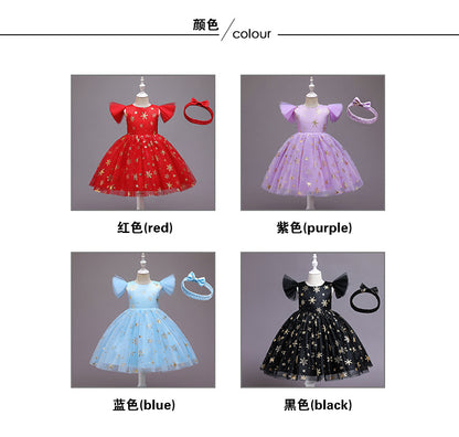 Girls Halloween Christmas Party Dress - Princess Gown Costume for Special Occasions