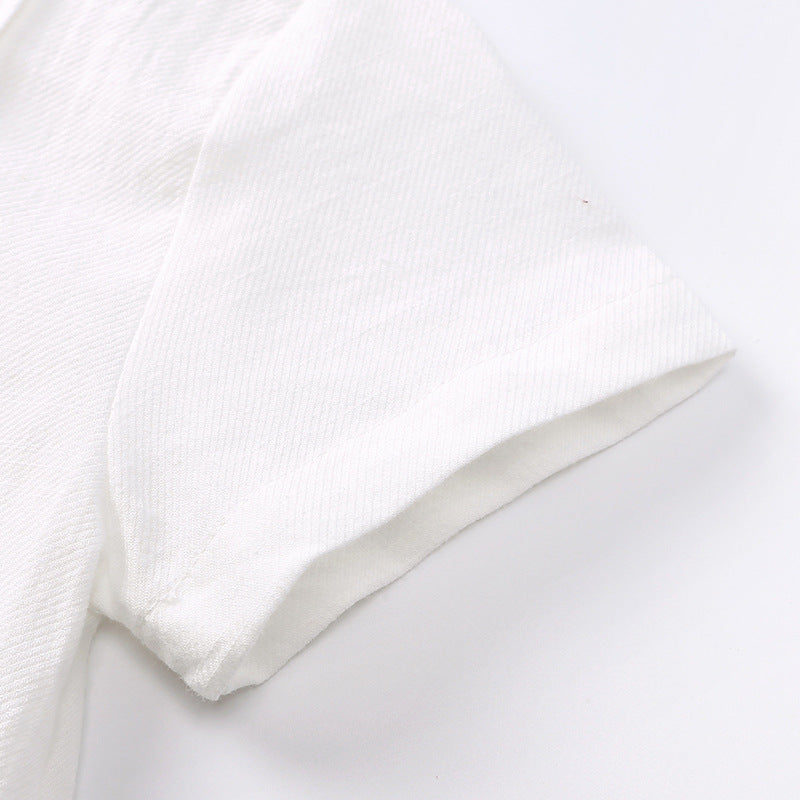 Baby Boy First Birthday Outfit - British Style 2-Piece Cotton Linen Suit for Christening, Baptism, Photo Shoot (1-3 Years)