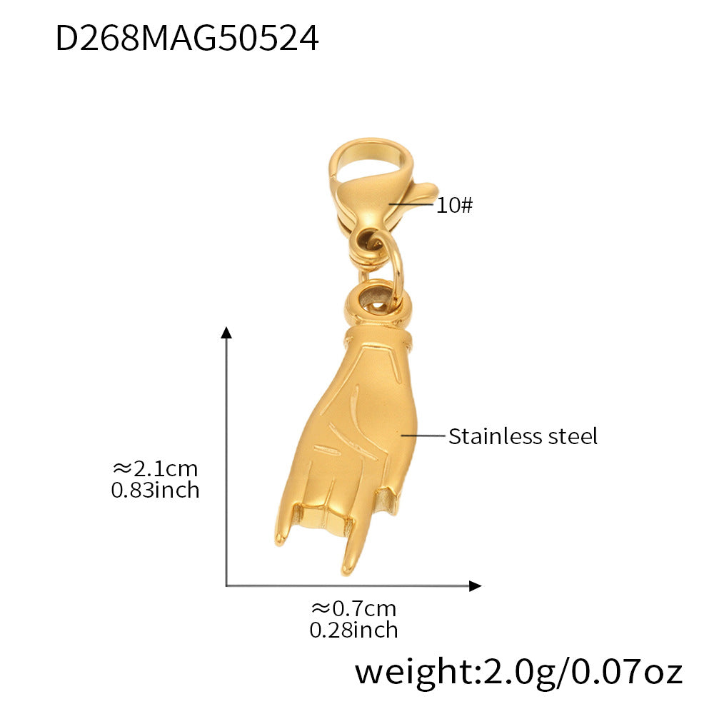 OMAIKA 5A Zircon Multi-element DIY Bracelet fashion European and American Anklet Stainless Steel Furnace Vacuum Electroplating Jewelry