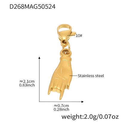 OMAIKA 5A Zircon Multi-element DIY Bracelet fashion European and American Anklet Stainless Steel Furnace Vacuum Electroplating Jewelry
