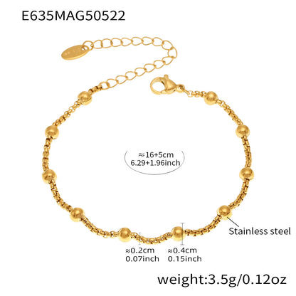 OMAIKA 5A Zircon Multi-element DIY Bracelet fashion European and American Anklet Stainless Steel Furnace Vacuum Electroplating Jewelry