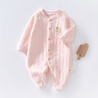 Baby Winter Clothes Pure Cotton Thickened Romper - Warm Padded Jumpsuit for Newborn Boys & Girls