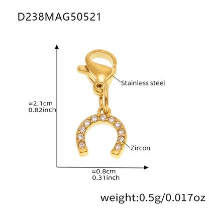 OMAIKA 5A Zircon Multi-element DIY Bracelet fashion European and American Anklet Stainless Steel Furnace Vacuum Electroplating Jewelry
