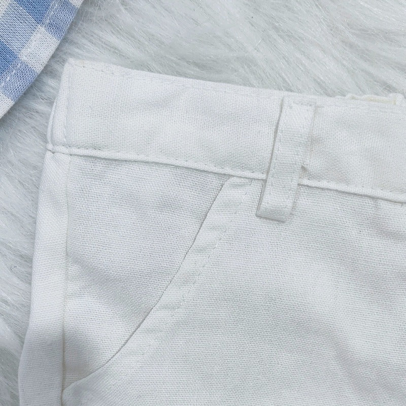 Baby Boy Linen-Cotton Shirt and Shorts Set - Breathable 2-Piece Outfit for Spring & Summer (12-24 Months)