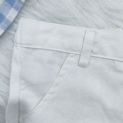 Baby Boy Linen-Cotton Shirt and Shorts Set - Breathable 2-Piece Outfit for Spring & Summer (12-24 Months)