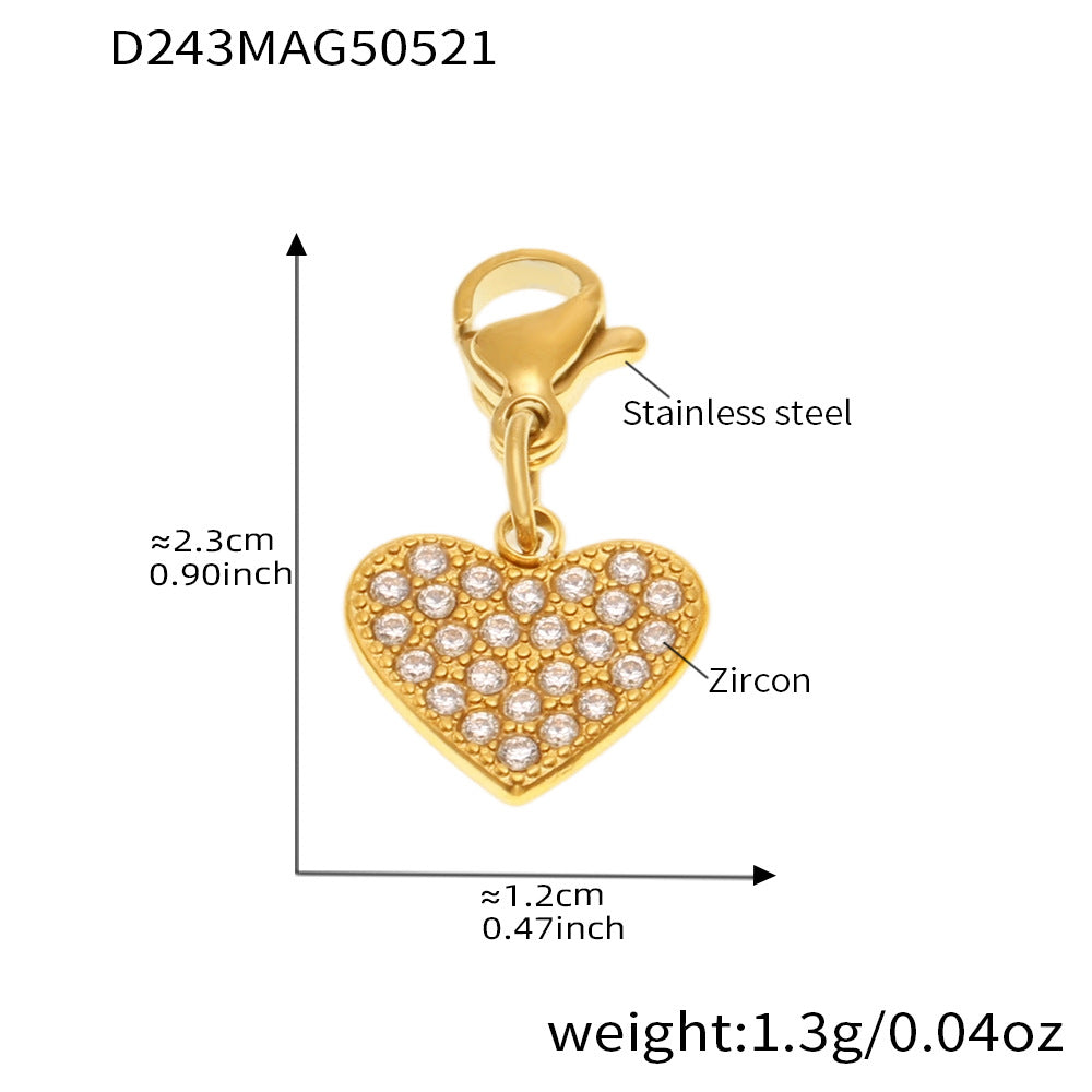 OMAIKA 5A Zircon Multi-element DIY Bracelet fashion European and American Anklet Stainless Steel Furnace Vacuum Electroplating Jewelry