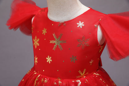 Girls Halloween Christmas Party Dress - Princess Gown Costume for Special Occasions