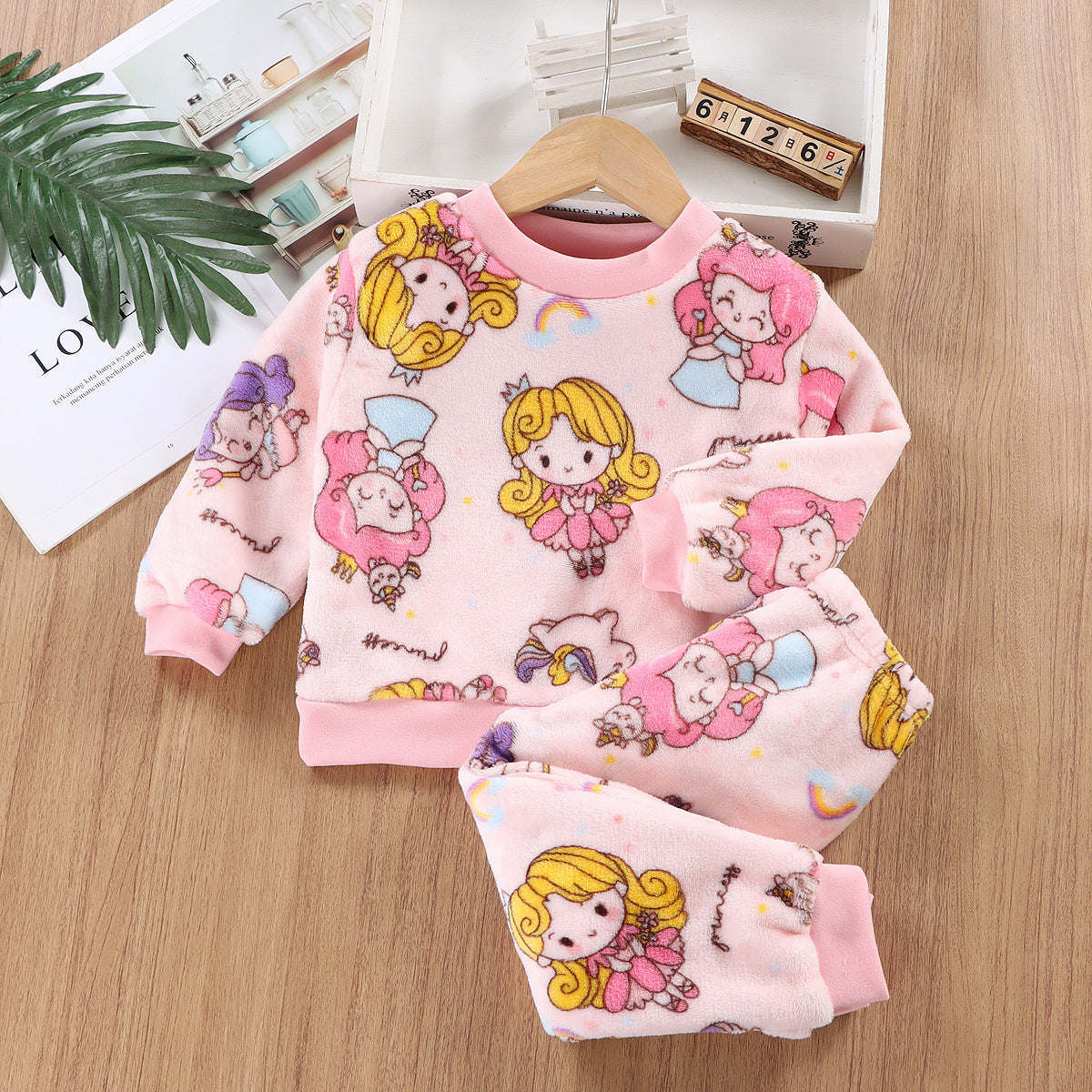 Kids Flannel Pajama Set - Cozy Thermal Lounge Wear for Boys & Girls | Winter Warm Fleece Sleepwear (2-10 Years)