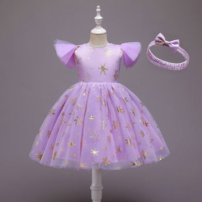 Girls Halloween Christmas Party Dress - Princess Gown Costume for Special Occasions