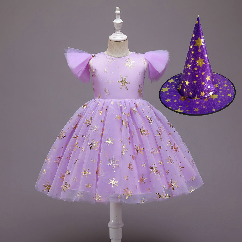 Girls Halloween Christmas Party Dress - Princess Gown Costume for Special Occasions