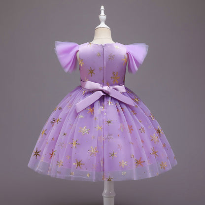 Girls Halloween Christmas Party Dress - Princess Gown Costume for Special Occasions