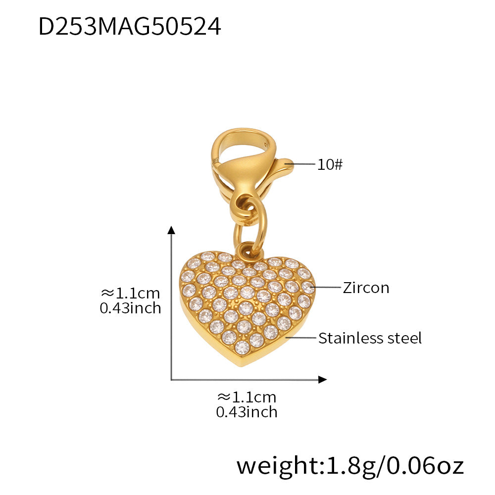 OMAIKA 5A Zircon Multi-element DIY Bracelet fashion European and American Anklet Stainless Steel Furnace Vacuum Electroplating Jewelry