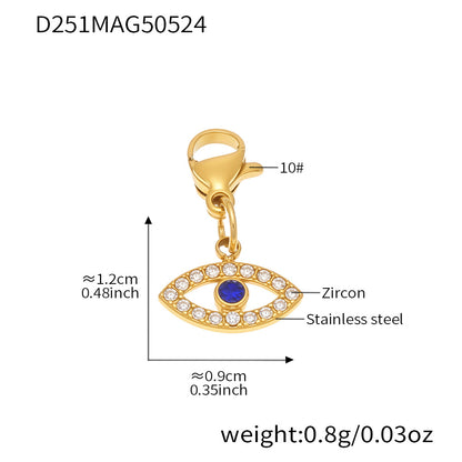 OMAIKA 5A Zircon Multi-element DIY Bracelet fashion European and American Anklet Stainless Steel Furnace Vacuum Electroplating Jewelry
