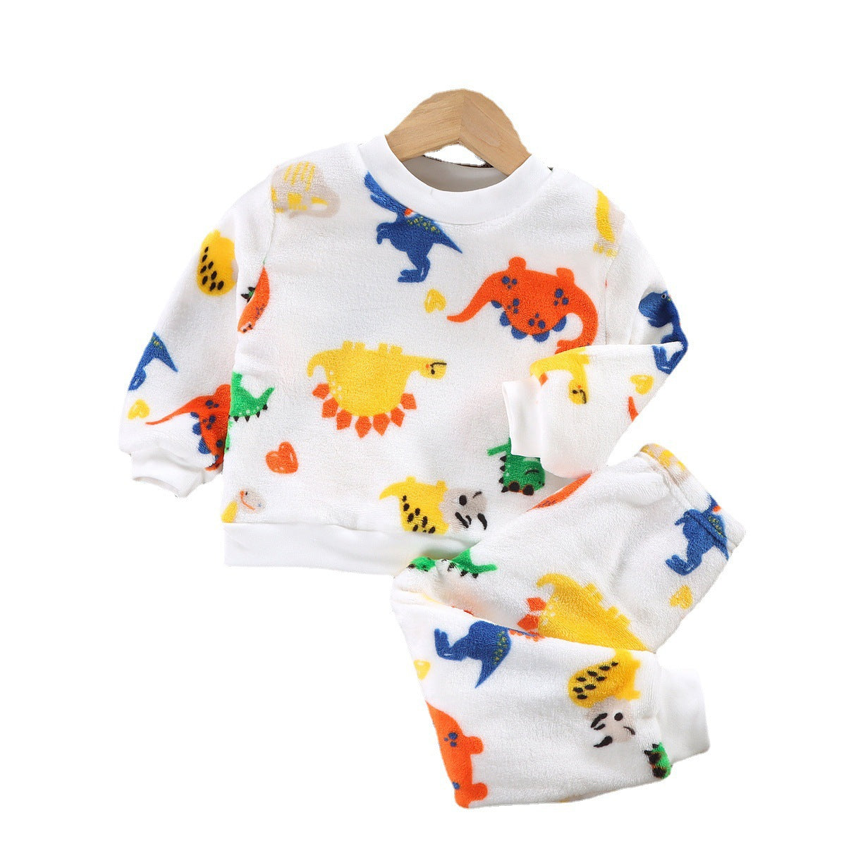 Kids Flannel Pajama Set - Cozy Thermal Lounge Wear for Boys & Girls | Winter Warm Fleece Sleepwear (2-10 Years)