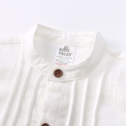 Baby Boy First Birthday Outfit - British Style 2-Piece Cotton Linen Suit for Christening, Baptism, Photo Shoot (1-3 Years)