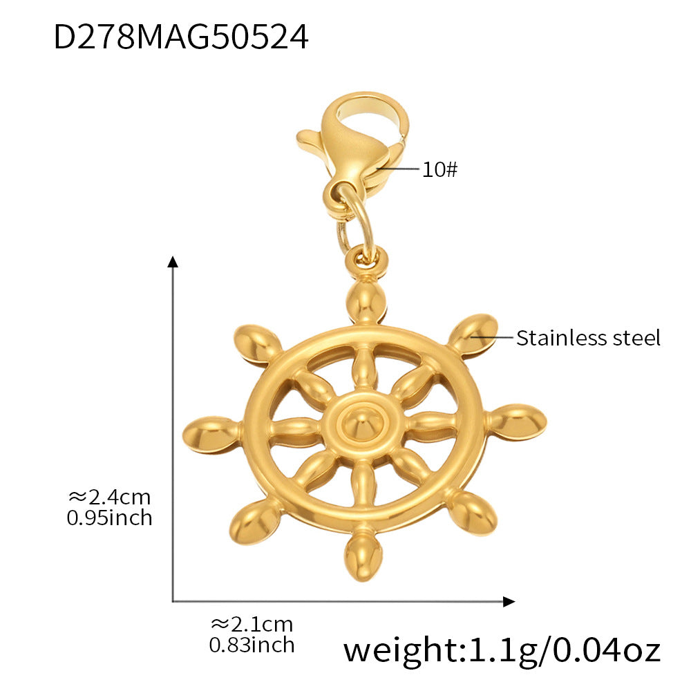 OMAIKA 5A Zircon Multi-element DIY Bracelet fashion European and American Anklet Stainless Steel Furnace Vacuum Electroplating Jewelry
