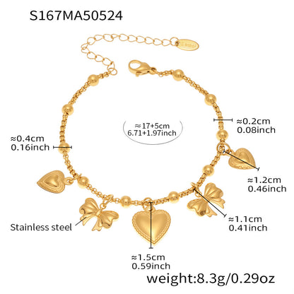 OMAIKA 5A Zircon Multi-element DIY Bracelet fashion European and American Anklet Stainless Steel Furnace Vacuum Electroplating Jewelry