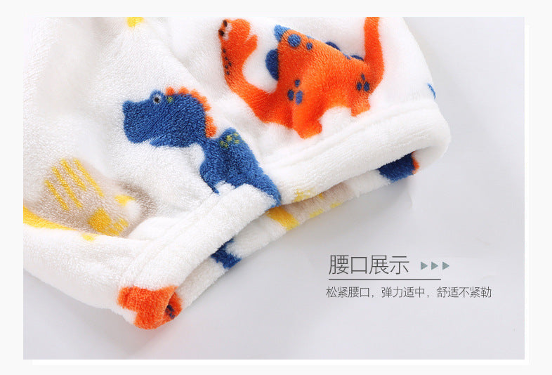 Kids Flannel Pajama Set - Cozy Thermal Lounge Wear for Boys & Girls | Winter Warm Fleece Sleepwear (2-10 Years)