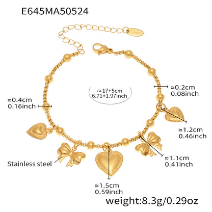 OMAIKA 5A Zircon Multi-element DIY Bracelet fashion European and American Anklet Stainless Steel Furnace Vacuum Electroplating Jewelry