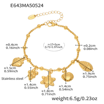 OMAIKA 5A Zircon Multi-element DIY Bracelet fashion European and American Anklet Stainless Steel Furnace Vacuum Electroplating Jewelry