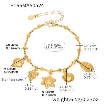 OMAIKA 5A Zircon Multi-element DIY Bracelet fashion European and American Anklet Stainless Steel Furnace Vacuum Electroplating Jewelry