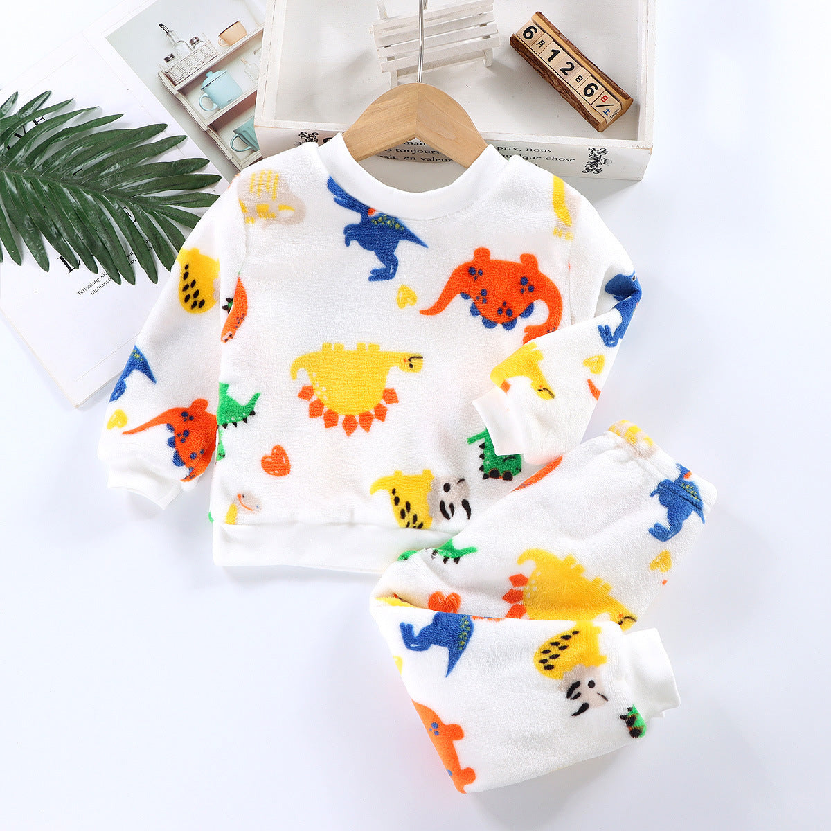 Kids Flannel Pajama Set - Cozy Thermal Lounge Wear for Boys & Girls | Winter Warm Fleece Sleepwear (2-10 Years)