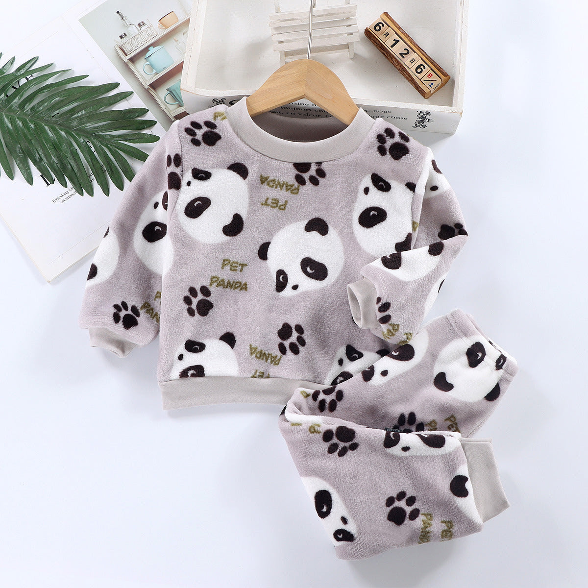 Kids Flannel Pajama Set - Cozy Thermal Lounge Wear for Boys & Girls | Winter Warm Fleece Sleepwear (2-10 Years)