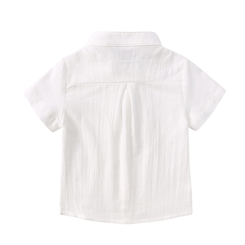 Baby Boy First Birthday Outfit - British Style 2-Piece Cotton Linen Suit for Christening, Baptism, Photo Shoot (1-3 Years)