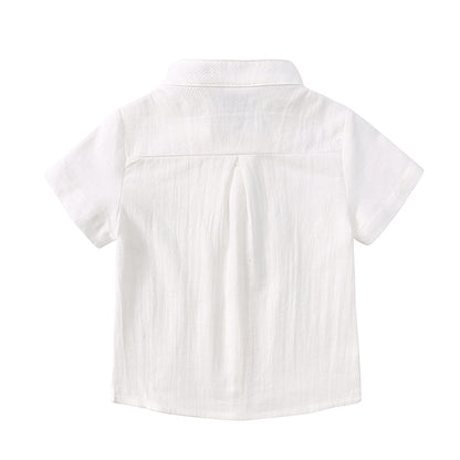 Baby Boy First Birthday Outfit - British Style 2-Piece Cotton Linen Suit for Christening, Baptism, Photo Shoot (1-3 Years)