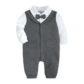 Baby Boy First Birthday Outfit - British Style 2-Piece Cotton Linen Suit for Christening, Baptism, Photo Shoot (1-3 Years)