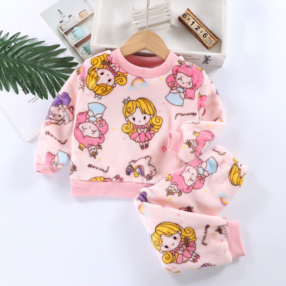 Kids Flannel Pajama Set - Cozy Thermal Lounge Wear for Boys & Girls | Winter Warm Fleece Sleepwear (2-10 Years)