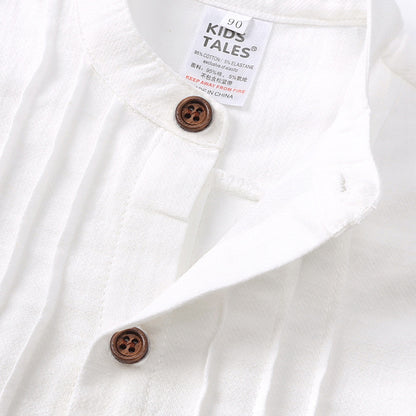 Baby Boy First Birthday Outfit - British Style 2-Piece Cotton Linen Suit for Christening, Baptism, Photo Shoot (1-3 Years)