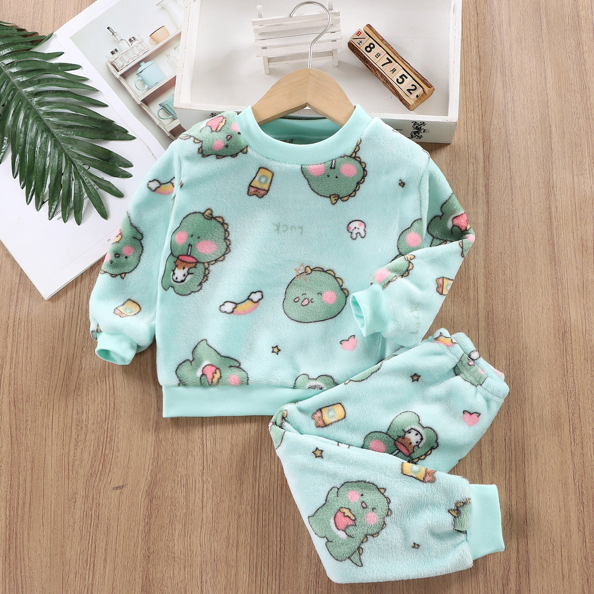 Kids Flannel Pajama Set - Cozy Thermal Lounge Wear for Boys & Girls | Winter Warm Fleece Sleepwear (2-10 Years)