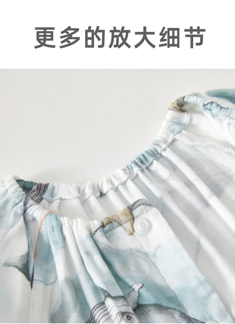 Baby Bamboo Romper - Organic Short Sleeve Onesie with Breathable Linen Blend for Newborn & Infant (0-12 Months)