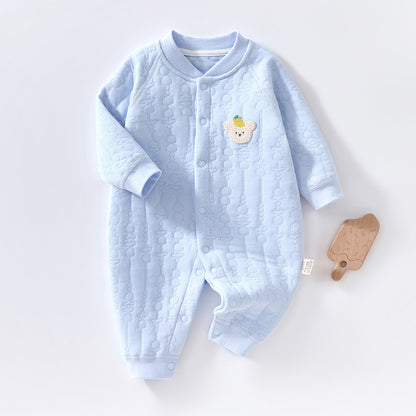 Baby Winter Clothes Pure Cotton Thickened Romper - Warm Padded Jumpsuit for Newborn Boys & Girls