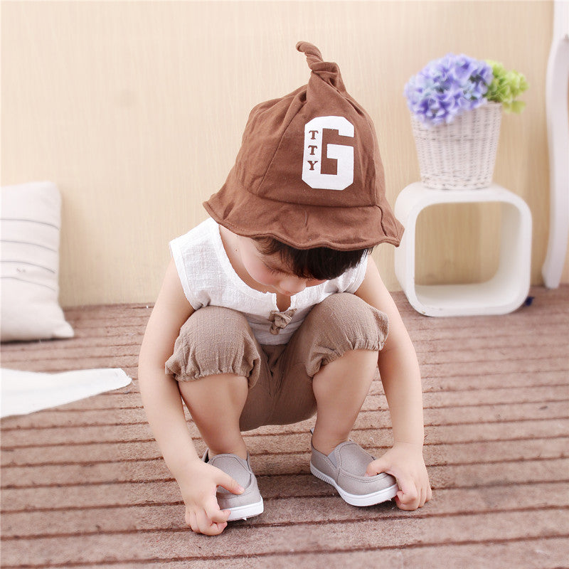 Tang Dynasty Baby Outfit - Organic Cotton Sleeveless Vest & Shorts Set for Newborn Photography, First Birthday Photo Shoot (0-3 Years)
