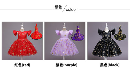Girls Halloween Christmas Party Dress - Princess Gown Costume for Special Occasions