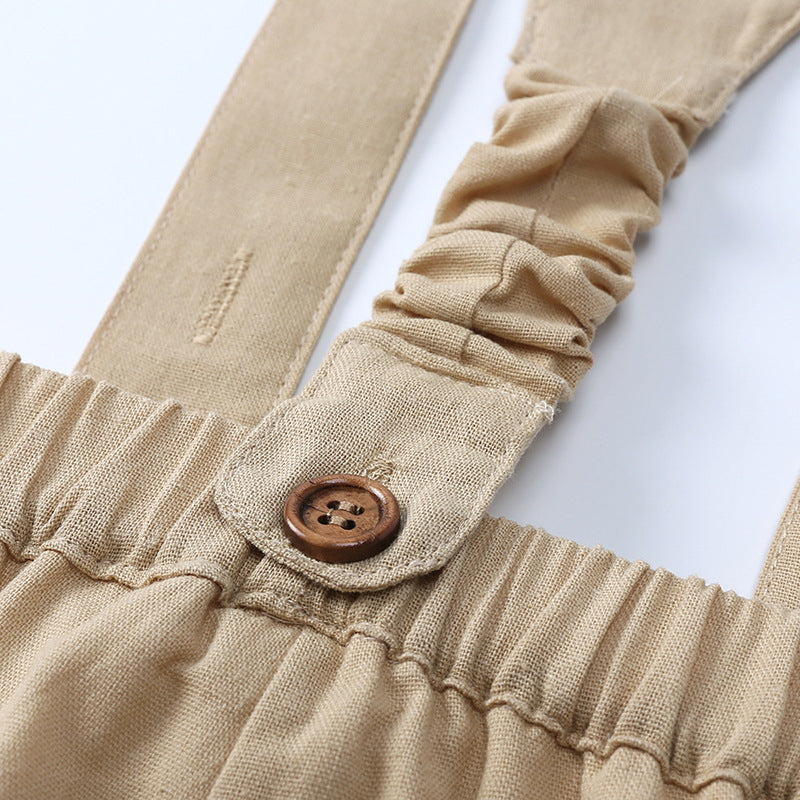 Baby Boy First Birthday Outfit - British Style 2-Piece Cotton Linen Suit for Christening, Baptism, Photo Shoot (1-3 Years)