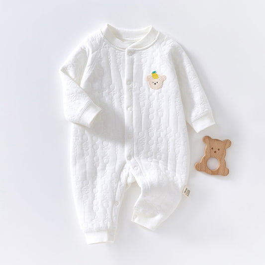 Baby Winter Clothes Pure Cotton Thickened Romper - Warm Padded Jumpsuit for Newborn Boys & Girls
