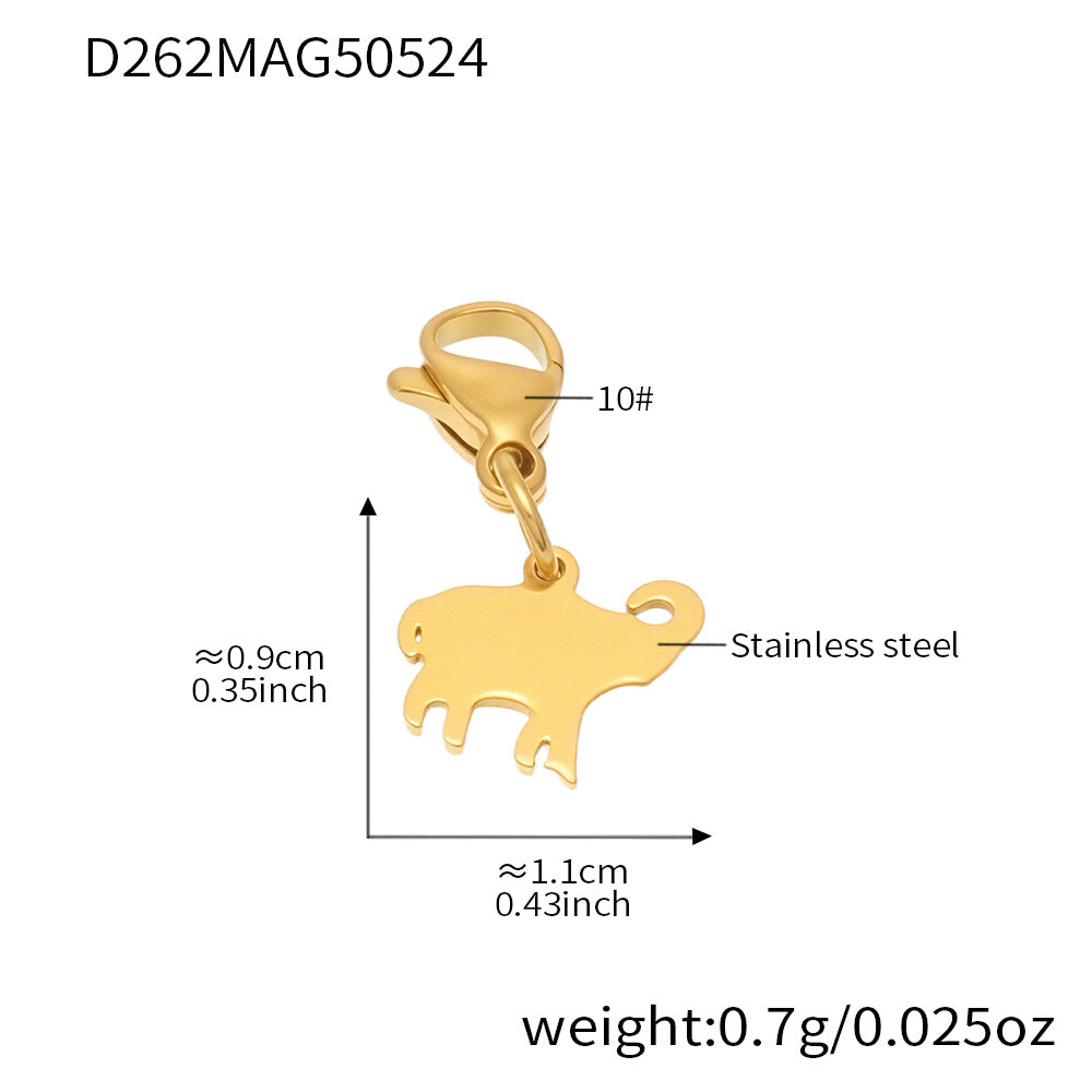 OMAIKA 5A Zircon Multi-element DIY Bracelet fashion European and American Anklet Stainless Steel Furnace Vacuum Electroplating Jewelry