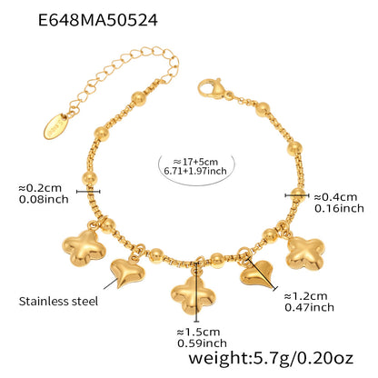 OMAIKA 5A Zircon Multi-element DIY Bracelet fashion European and American Anklet Stainless Steel Furnace Vacuum Electroplating Jewelry