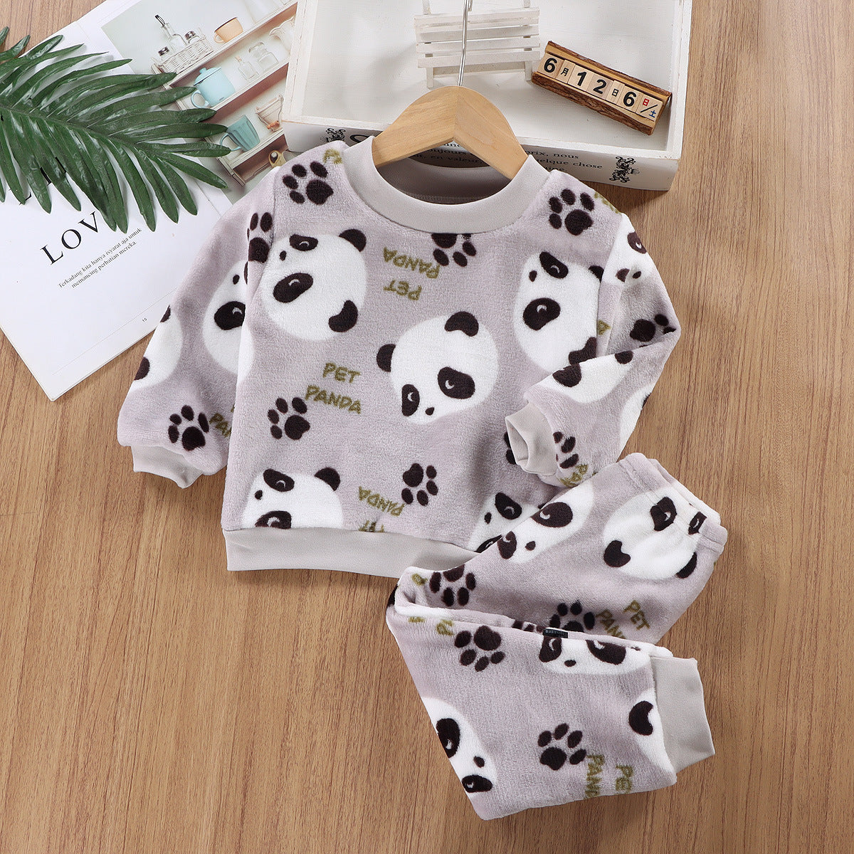 Kids Flannel Pajama Set - Cozy Thermal Lounge Wear for Boys & Girls | Winter Warm Fleece Sleepwear (2-10 Years)